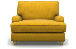 Heart of House Adeline Tweed Fabric Chair - Mustard